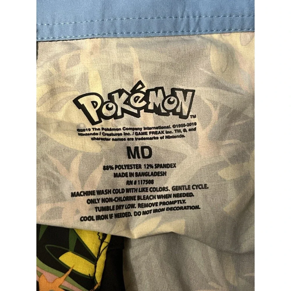 Hot Topic Pokémon Pikachu Tropical Print Board Shorts Swim Trunks Men's M